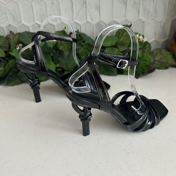 Fashion Nova Black Strappy Heeled Sandals Size 9 - Picture 6 of 8
